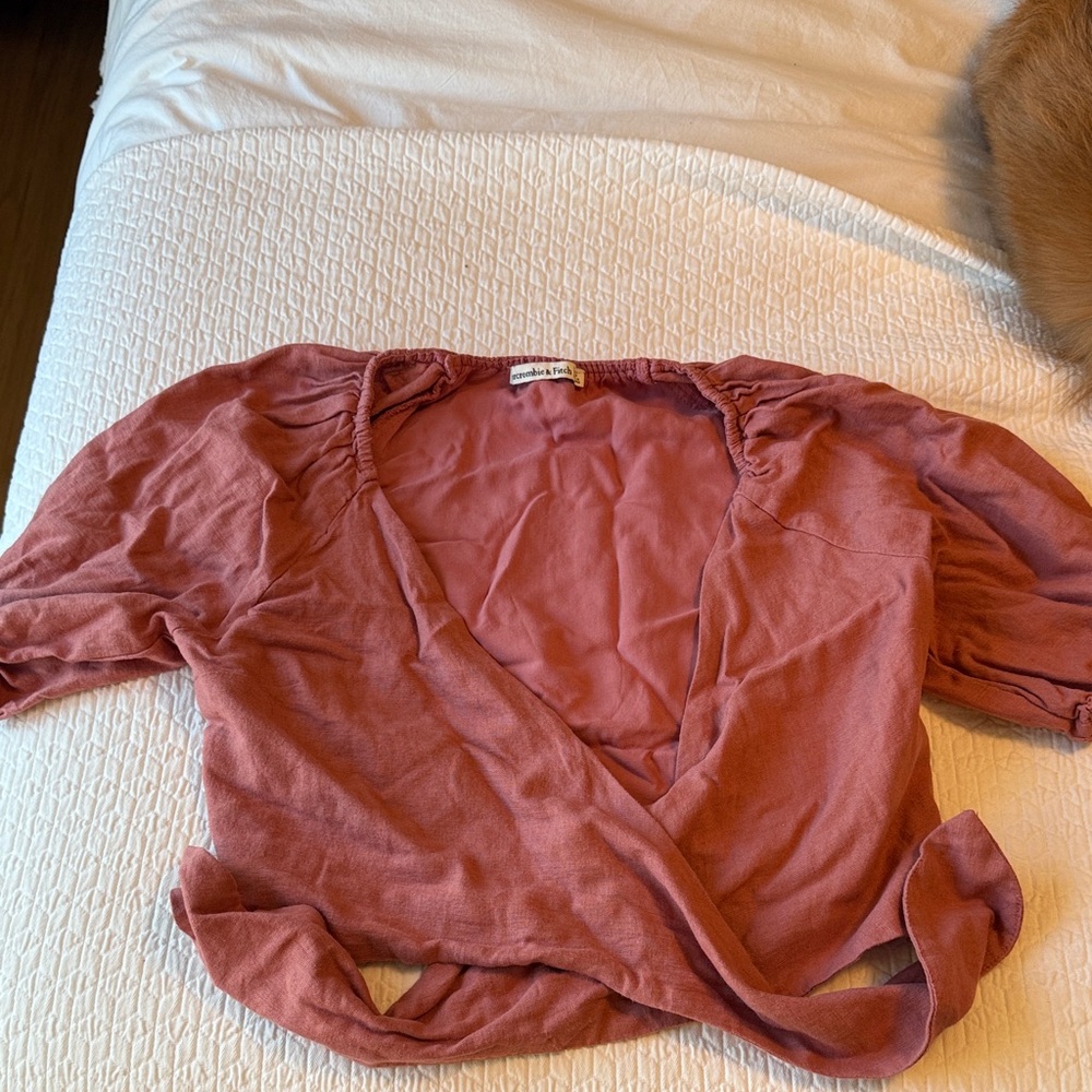 Abercrombie & Fitch Terracotta Wrap Blouse